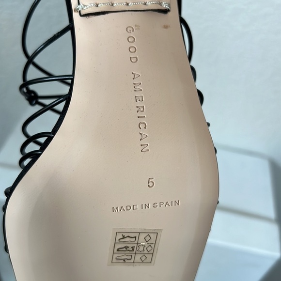 Good American Black Neoprene Caged Mule Size 5 - Picture 8 of 9